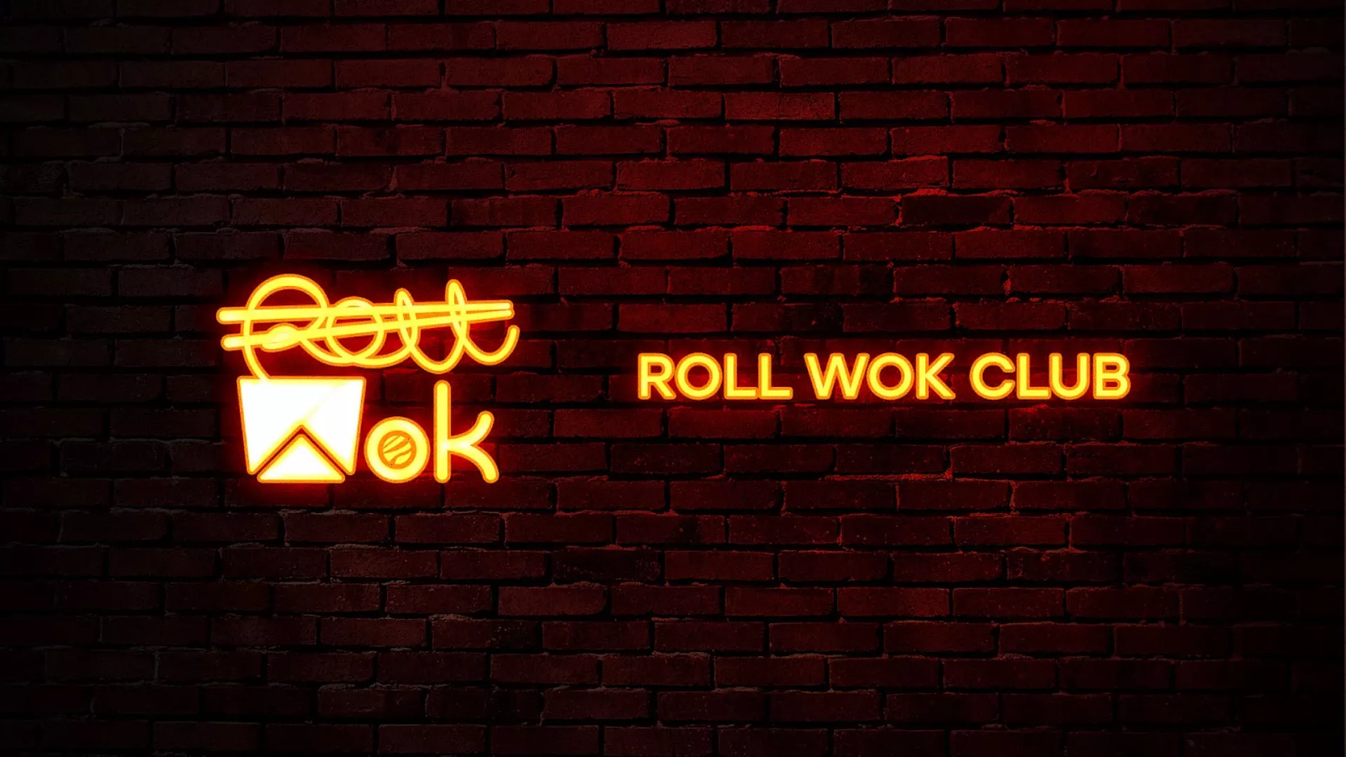 Разработка интерьерной вывески суши-бара «Roll Wok Club» в Светлогорске