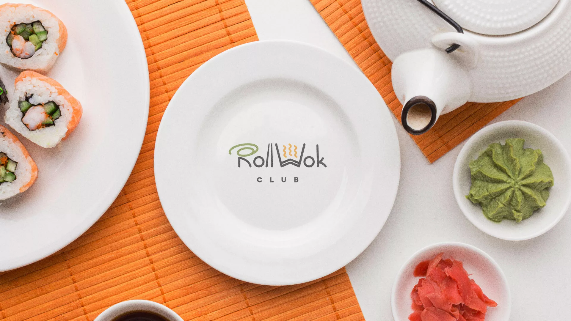 Разработка логотипа и фирменного стиля в Светлогорске для суши-бара «Roll Wok Club» Разработка логотипа и фирменного стиля в Светлогорске для суши-бара «Roll Wok Club»